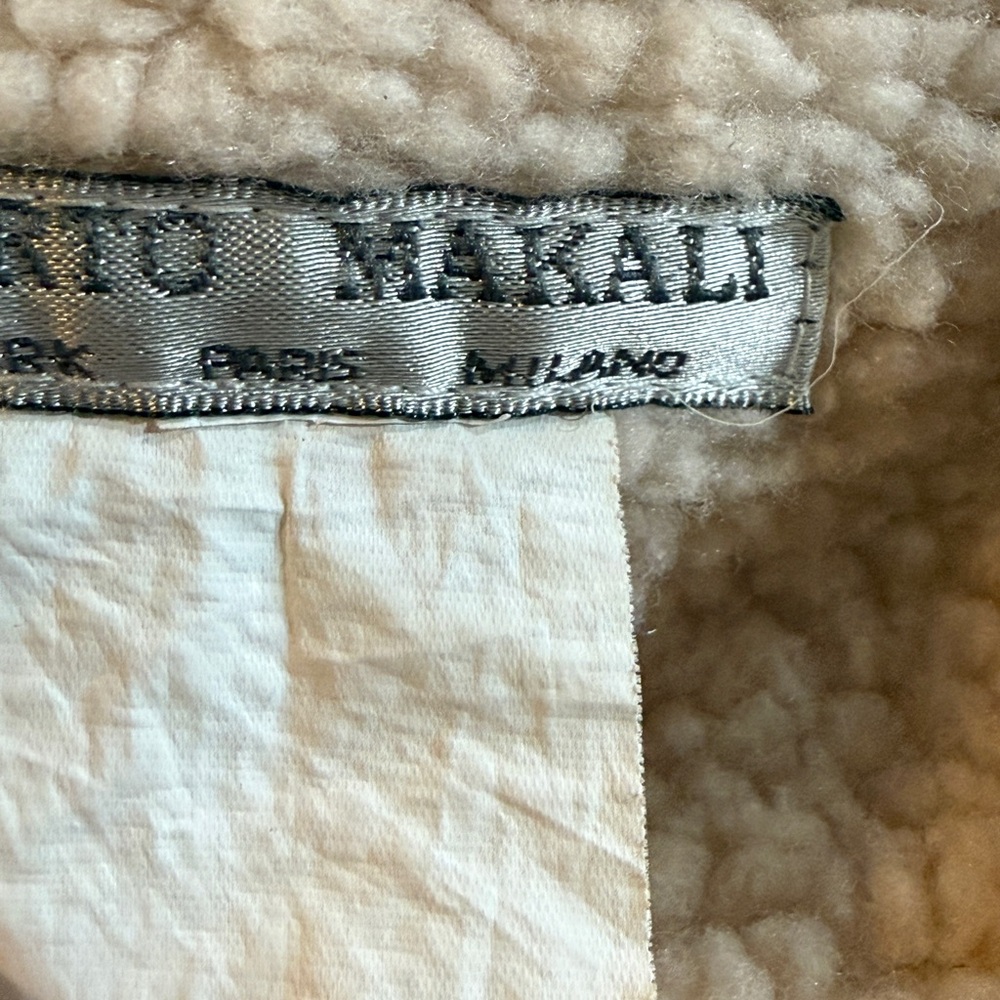 Vintage Alberto Makali Sherpa Lined Art Jacket Zip Front Multicolor S M - Picture 14 of 16
